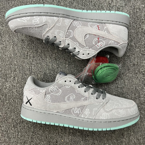 جردن وان لو کاز Jordan 1 Low Kaws طوسی جردن وان لو کاز Jordan 1 Low Kaws طوسی