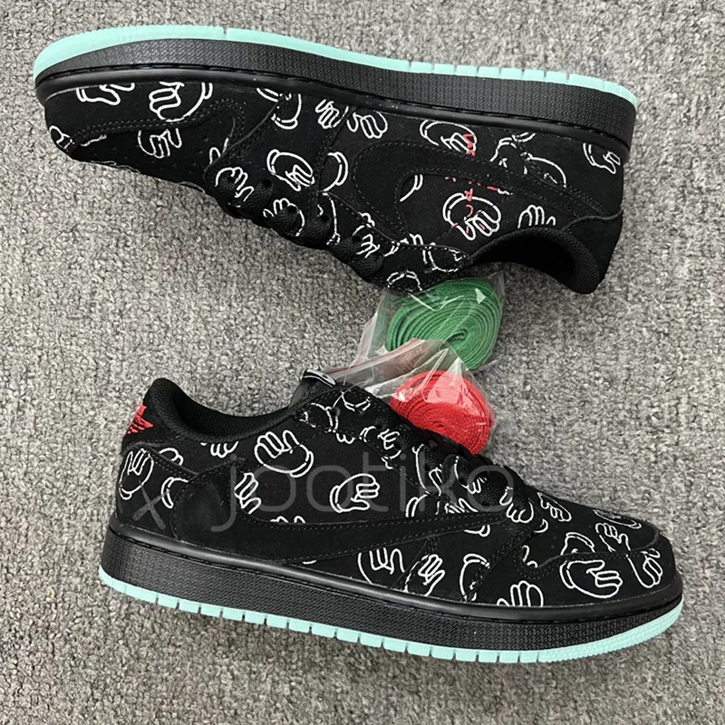 جردن وان لو کاز Jordan 1 Low Kaws مشکی - تصویر 2