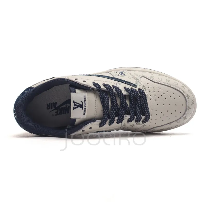ایر جردن وان لویی ویتون LV Nike Jordan 1 Low x Travis Scott Fragment Denim Navy ایر جردن وان لویی ویتون LV Nike Jordan 1 Low x Travis Scott Fragment Denim Navy - تصویر 2