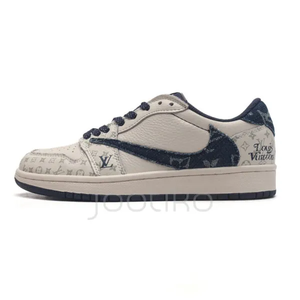ایر جردن وان لویی ویتون LV Nike Jordan 1 Low x Travis Scott Fragment Denim Navy ایر جردن وان لویی ویتون LV Nike Jordan 1 Low x Travis Scott Fragment Denim Navy