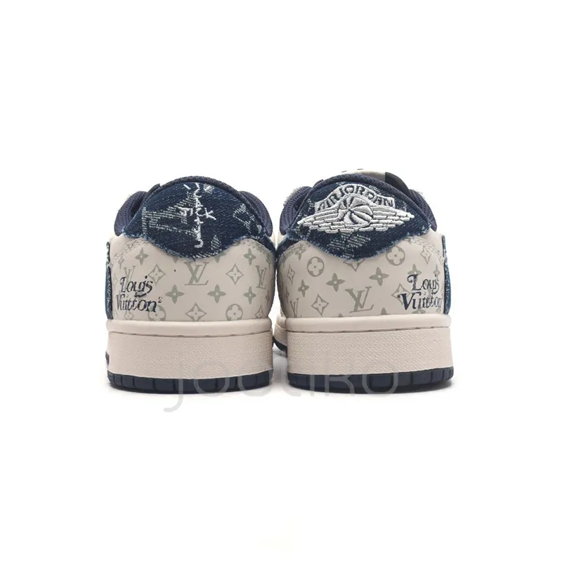 ایر جردن وان لویی ویتون LV Nike Jordan 1 Low x Travis Scott Fragment Denim Navy ایر جردن وان لویی ویتون LV Nike Jordan 1 Low x Travis Scott Fragment Denim Navy - تصویر 3