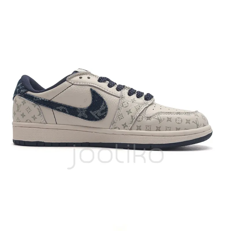 ایر جردن وان لویی ویتون LV Nike Jordan 1 Low x Travis Scott Fragment Denim Navy ایر جردن وان لویی ویتون LV Nike Jordan 1 Low x Travis Scott Fragment Denim Navy - تصویر 4