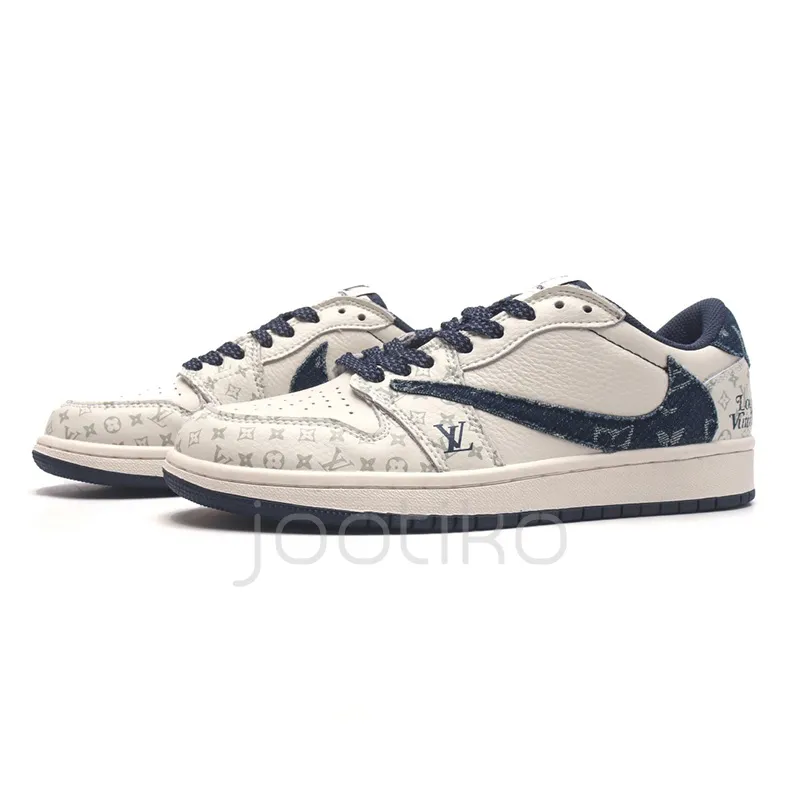 ایر جردن وان لویی ویتون LV Nike Jordan 1 Low x Travis Scott Fragment Denim Navy ایر جردن وان لویی ویتون LV Nike Jordan 1 Low x Travis Scott Fragment Denim Navy - تصویر 5