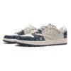 ایر جردن وان لویی ویتون LV Nike Jordan 1 Low x Travis Scott Fragment Denim Navy - تصویر 3