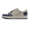 ایر جردن وان لویی ویتون LV Nike Jordan 1 Low x Travis Scott Fragment Denim Navy - تصویر 2