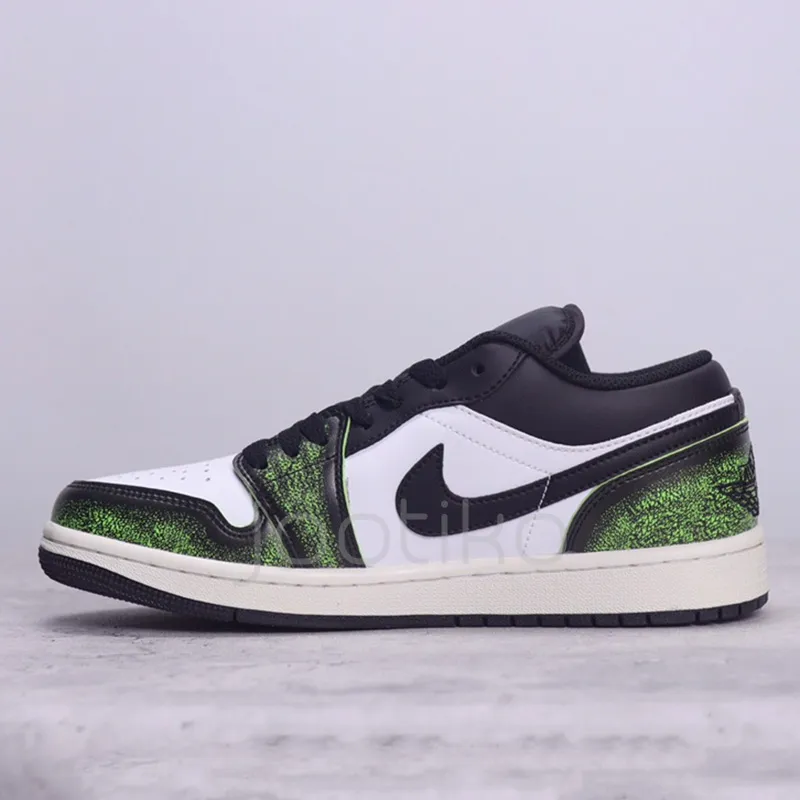 نایک ایر جردن وان لو Jordan 1 Low Wear Away Electric Green - تصویر 4