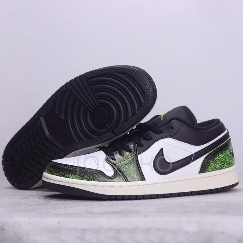 نایک ایر جردن وان لو Jordan 1 Low Wear Away Electric Green - تصویر 6
