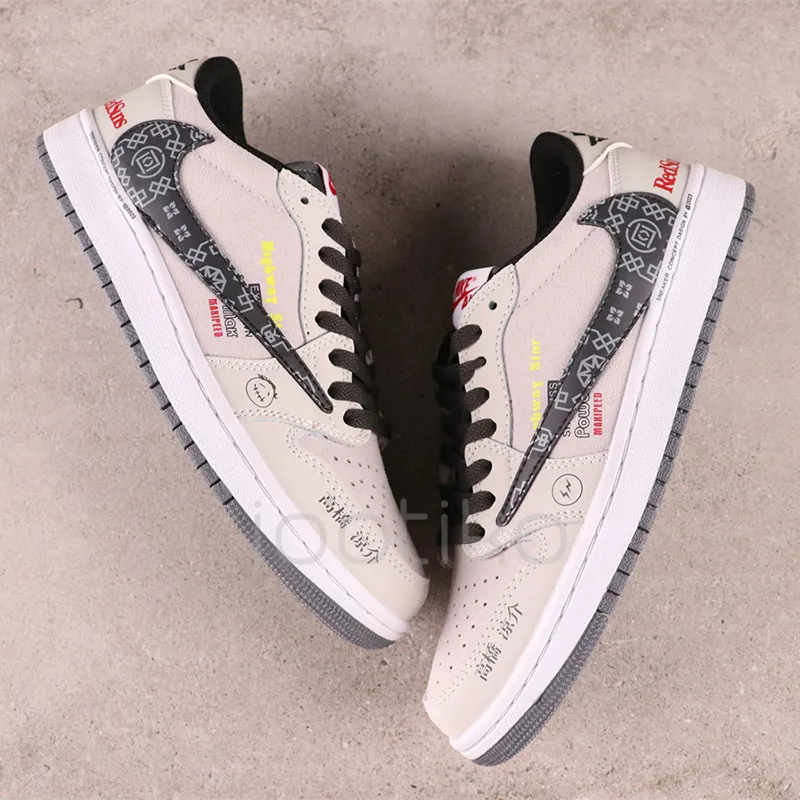 ایر جردن وان لو ردسانز Travis Scott x Nike Air Jordan 1 Low RedSuns ایر جردن وان لو ردسانز Travis Scott x Nike Air Jordan 1 Low RedSuns - تصویر 4