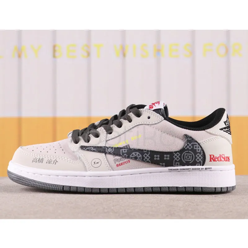 ایر جردن وان لو ردسانز Travis Scott x Nike Air Jordan 1 Low RedSuns ایر جردن وان لو ردسانز Travis Scott x Nike Air Jordan 1 Low RedSuns - تصویر 2