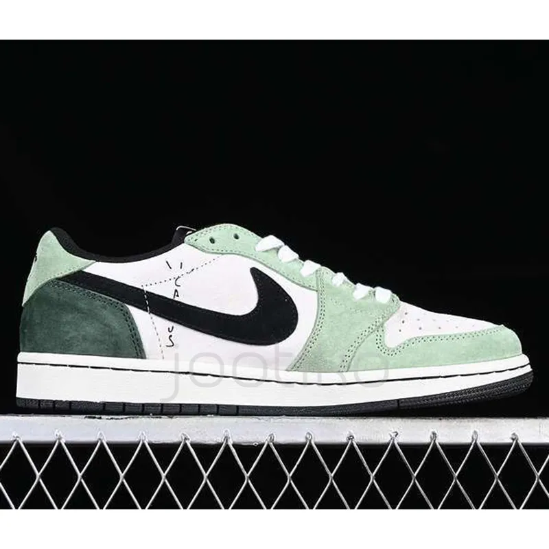 ایر جردن وان لو Travis Scott x Air Jordan 1 Low OG Green White Black سبز سفید مشکی ایر جردن وان لو Travis Scott x Air Jordan 1 Low OG Green White Black سبز سفید مشکی - تصویر 3