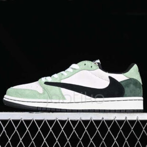 ایر جردن وان لو Travis Scott x Air Jordan 1 Low OG Green White Black سبز سفید مشکی ایر جردن وان لو Travis Scott x Air Jordan 1 Low OG Green White Black سبز سفید مشکی