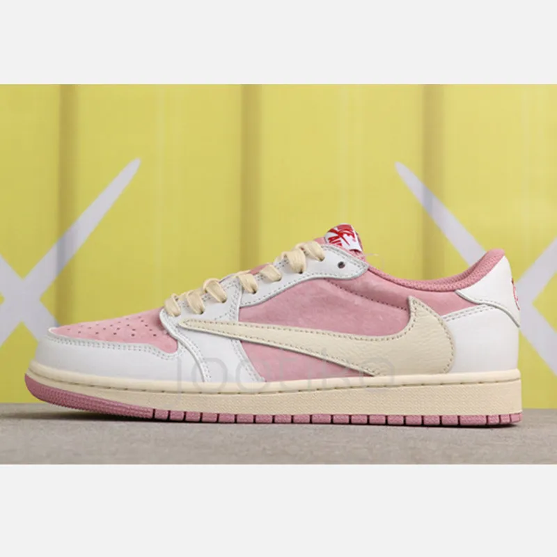 جردن وان لو Travis Scott x Air Jordan 1 Low OG Shy Pink شای پینک جردن وان لو Travis Scott x Air Jordan 1 Low OG Shy Pink شای پینک - تصویر 5