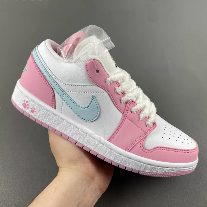 جردن وان لو Jordan 1 Low SE Paw Print Pink Foam پنجه صورتی - تصویر 4