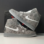 جردن وان رترو کاز Jordan 1 High Retro Kaws Grey White