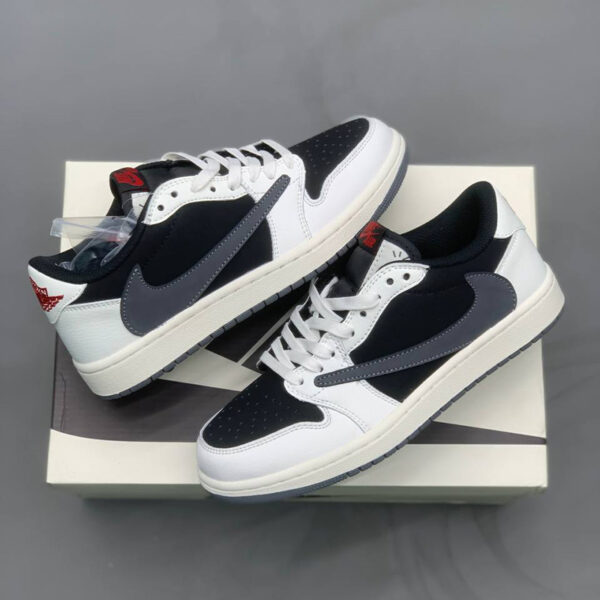 نایک ایر جردن وان لو مشکی سفید خاکستری Travis Scott x Air Jordan 1 Retro Low OG نایک ایر جردن وان لو مشکی سفید خاکستری Travis Scott x Air Jordan 1 Retro Low OG