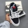 نایک ایر جردن وان لو مشکی سفید خاکستری Travis Scott x Air Jordan 1 Retro Low OG نایک ایر جردن وان لو مشکی سفید خاکستری Travis Scott x Air Jordan 1 Retro Low OG - تصویر 3