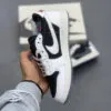 نایک ایر جردن وان لو مشکی سفید خاکستری Travis Scott x Air Jordan 1 Retro Low OG نایک ایر جردن وان لو مشکی سفید خاکستری Travis Scott x Air Jordan 1 Retro Low OG - تصویر 4