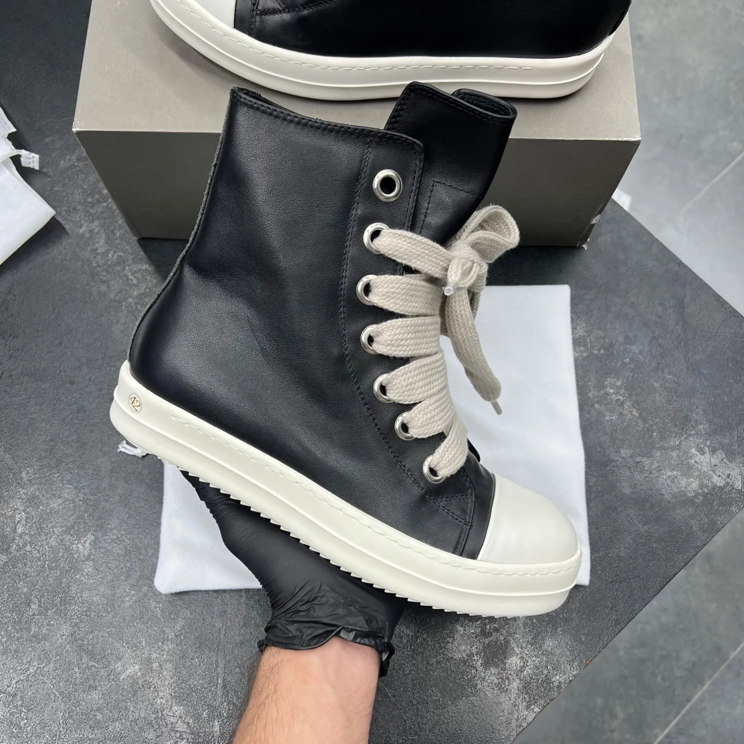 کفش ریک اونز جامبولیس ساقدار Rick Owens Jumbo Laces High - تصویر 2