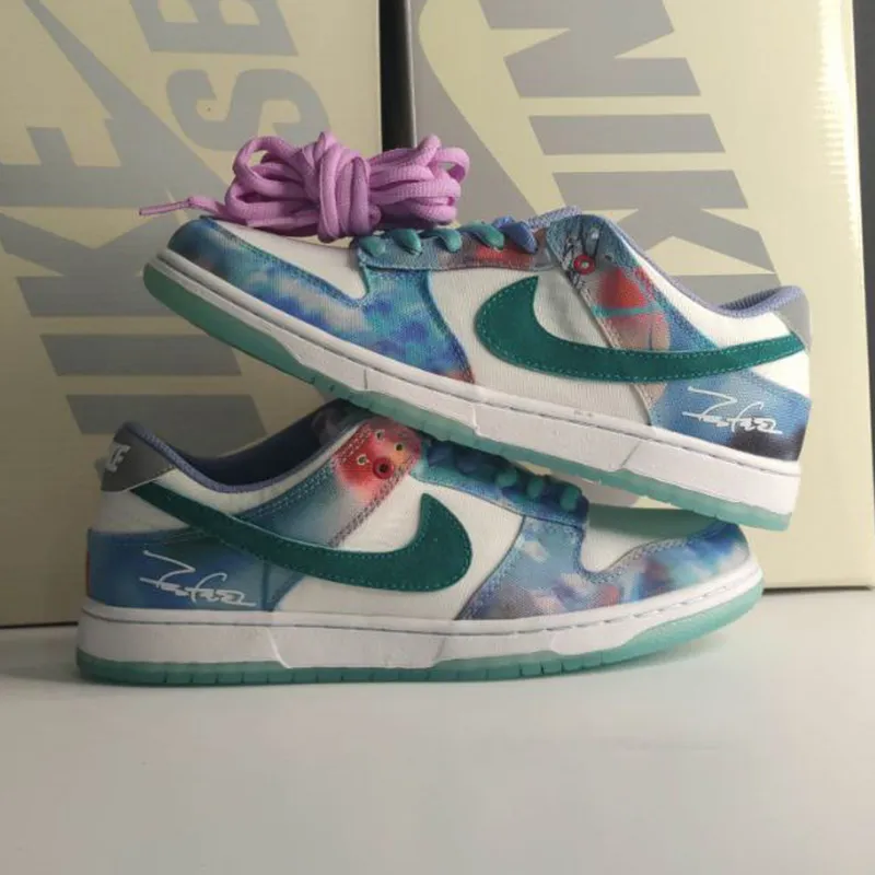 نایک اس بی دانک Nike SB Dunk Low Futura Laboratories Bleached Aqua - تصویر 2