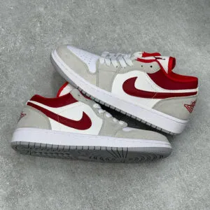 نایک جردن وان لو Jordan 1 Low Light Smoke Grey Gym Red طوسی قرمز نایک جردن وان لو Jordan 1 Low Light Smoke Grey Gym Red طوسی قرمز