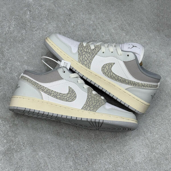 نایک جردن وان لو اسموک گری الفنت Jordan 1 Low PRM Smoke Grey Elephant نایک جردن وان لو اسموک گری الفنت Jordan 1 Low PRM Smoke Grey Elephant