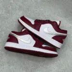 نایک جردن وان لو Jordan 1 Low White Bordeaux سفید زرشکی