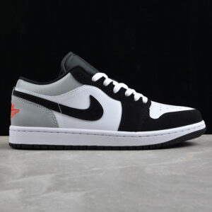 نایک ایر جردن وان Jordan 1 Low SE White Fire Red Black Matte Silver نایک ایر جردن وان Jordan 1 Low SE White Fire Red Black Matte Silver