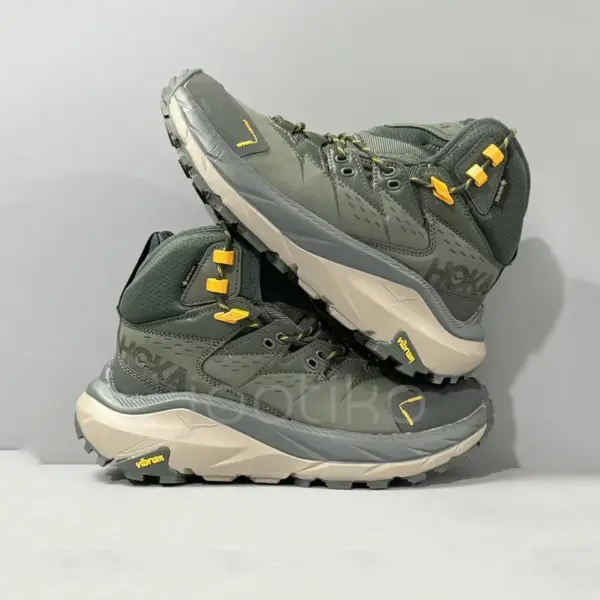 کفش کوهنوردی هوکا گورتکس Hoka Kaha 2 High GTX سبز زیتونی / زرد