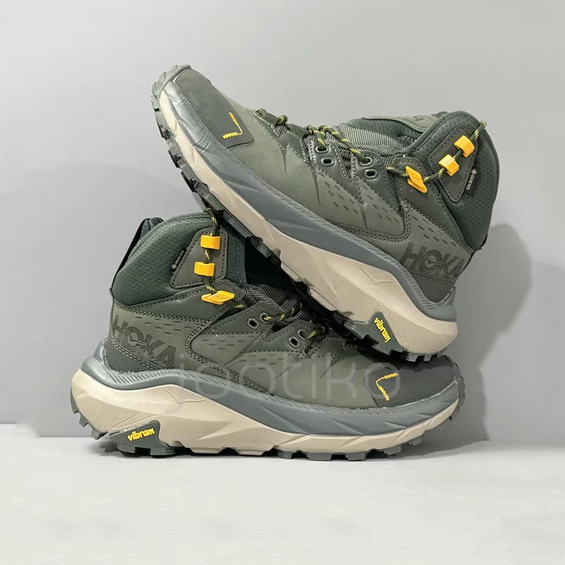 کفش کوهنوردی هوکا گورتکس Hoka Kaha 2 High GTX سبز زیتونی / زرد - تصویر 2