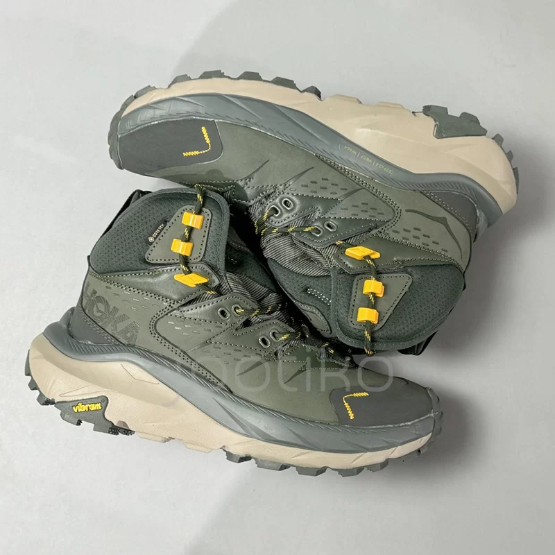 کفش کوهنوردی هوکا گورتکس Hoka Kaha 2 High GTX سبز زیتونی / زرد - تصویر 5