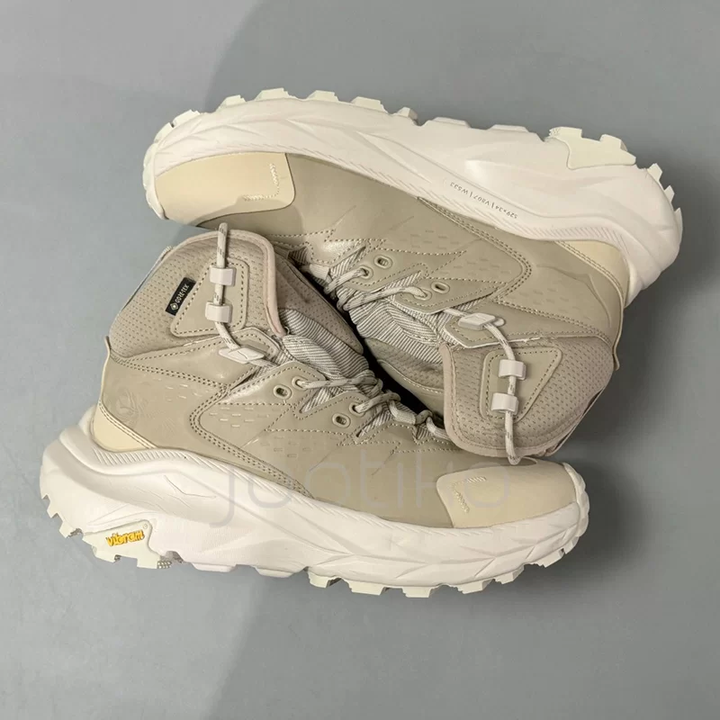 کفش کوهنوردی هوکا گورتکس Hoka Kaha 2 High GTX شنی و کرمی - تصویر 3