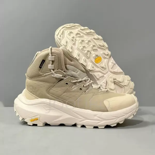کفش کوهنوردی هوکا گورتکس Hoka Kaha 2 High GTX شنی و کرمی