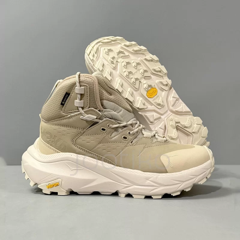 کفش کوهنوردی هوکا گورتکس Hoka Kaha 2 High GTX شنی و کرمی - تصویر 4