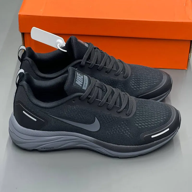 نایک زوم وین فلو NIKE ZOOM WINFLO 9X مشکی طوسی نایک زوم وین فلو NIKE ZOOM WINFLO 9X مشکی طوسی - تصویر 2