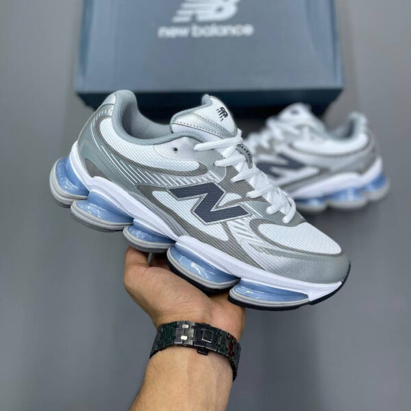 کفش نیوبالانس سفید طوسی آبی New Balance Abzorb 2000 White Grey Blue کفش نیوبالانس سفید طوسی آبی New Balance Abzorb 2000 White Grey Blue