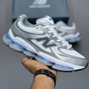 کفش نیوبالانس سفید طوسی آبی New Balance Abzorb 2000 White Grey Blue کفش نیوبالانس سفید طوسی آبی New Balance Abzorb 2000 White Grey Blue