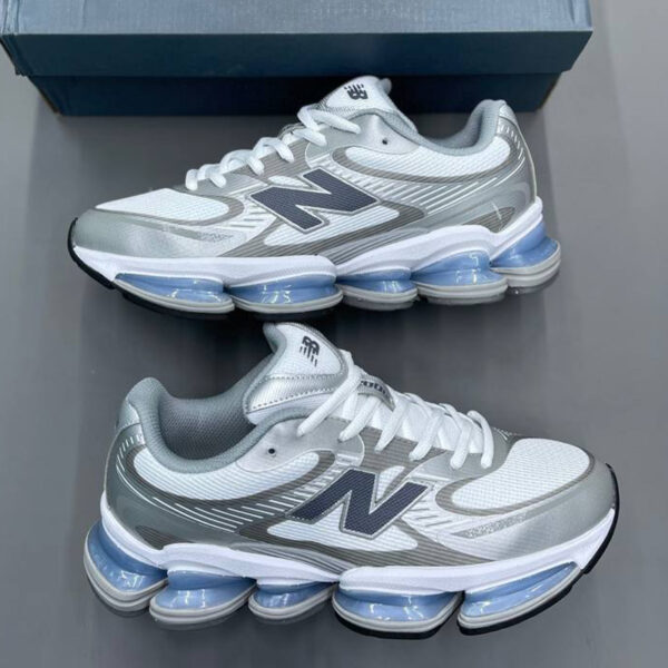 کفش نیوبالانس سفید طوسی آبی New Balance Abzorb 2000 White Grey Blue کفش نیوبالانس سفید طوسی آبی New Balance Abzorb 2000 White Grey Blue