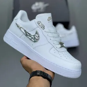 نایک ایرفورس وان لوگو نقره ای فلزی Nike Air Force 1 Low Liquid Metal Swoosh نایک ایرفورس وان لوگو نقره ای فلزی Nike Air Force 1 Low Liquid Metal Swoosh