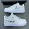 نایک ایرفورس وان لوگو نقره ای فلزی Nike Air Force 1 Low Liquid Metal Swoosh - تصویر 2