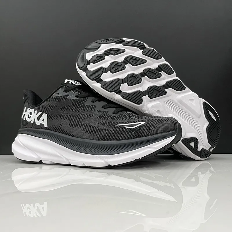 هوکا کلیفتون 9 مشکی سفید Hoka Clifton 9 Black White - تصویر 5