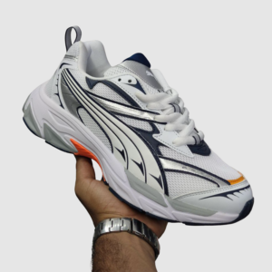 پوما مورفیک متالیک سفید طوسی آبی PUMA Morphic Feather Grey Inky Blue پوما مورفیک متالیک سفید طوسی آبی PUMA Morphic Feather Grey Inky Blue