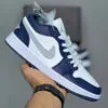 جردن وان لو ولف گری میدنایت نیوی Jordan 1 Low Wolf Grey Midnight Navy