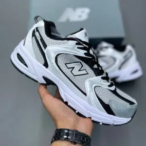 نیوبالانس 530 نقرهای مشکی سفید New Balance 530 Silver White نیوبالانس 530 نقرهای مشکی سفید New Balance 530 Silver White