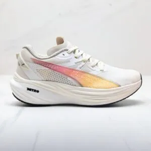 پوما دیویت نیترو 3 کرم روشن نارنجی صورتی Puma Deviate Nitro 3 Vapor Grey / Sunset Glow پوما دیویت نیترو 3 کرم روشن نارنجی صورتی Puma Deviate Nitro 3 Vapor Grey / Sunset Glow