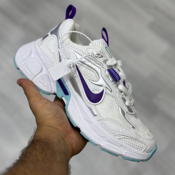 نایک وی فایو کی سفید بنفش آبی Nike V5K White Purple Aqua نایک وی فایو کی سفید بنفش آبی Nike V5K White Purple Aqua