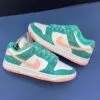 نایک اس بی دانک لو فیروزه‌ای پوست ماری Nike Dunk Low Snakeskin Washed Teal Bleached Coral