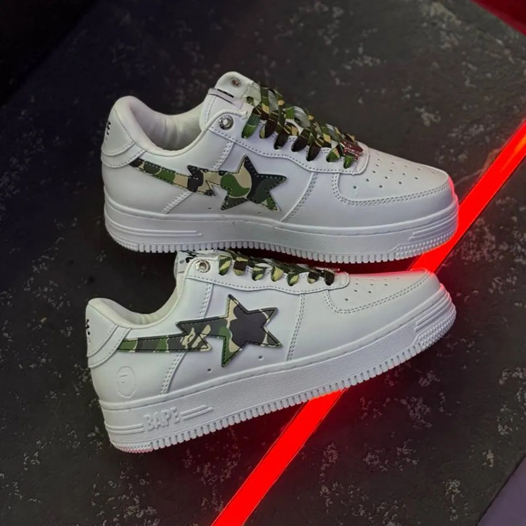 بتینگ ایپ بیپ استا سفید چریکی A Bathing Ape Bape Sta White Camo بتینگ ایپ بیپ استا سفید چریکی A Bathing Ape Bape Sta White Camo - تصویر 2