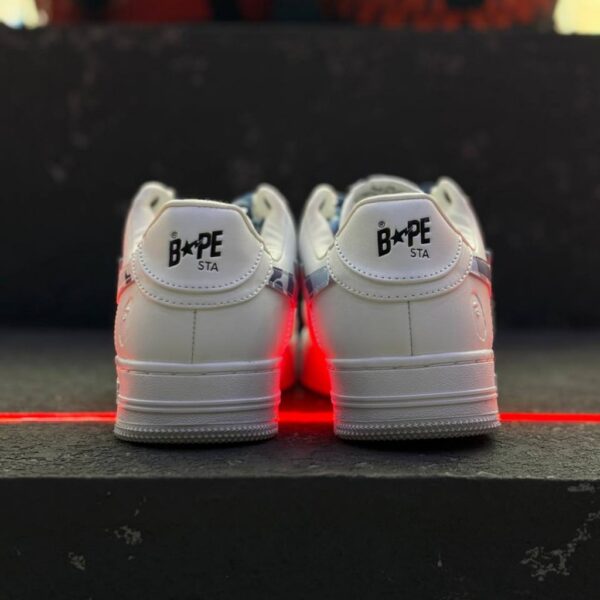 بتینگ ایپ بیپ استا سفید چریکی آبی A Bathing Ape Bape Sta Low White ABC Camo Blue بتینگ ایپ بیپ استا سفید چریکی آبی A Bathing Ape Bape Sta Low White ABC Camo Blue