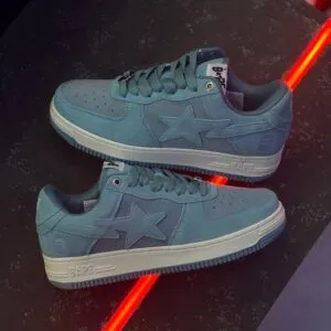 بتینگ ایپ بیپ استا آبی جیر A Bathing Ape Bape Sta Blue Suede