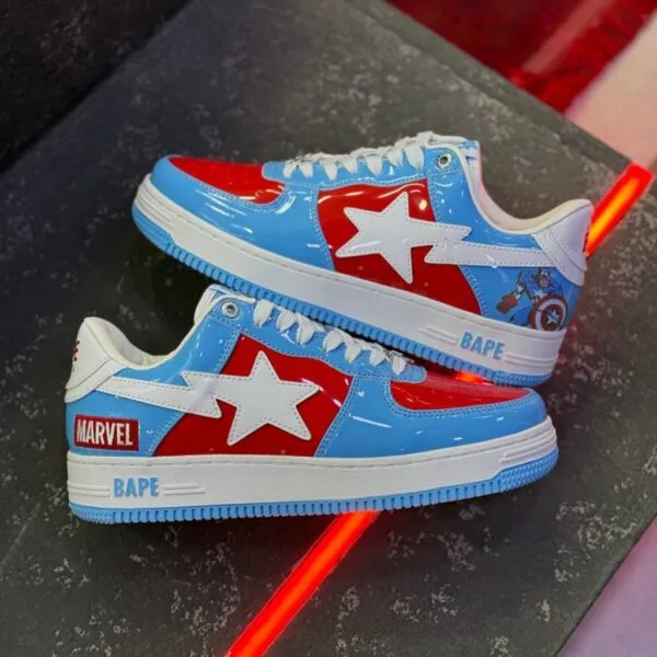 بتینگ ایپ بیپ استا مارول کامیکس کاپیتان آمریکا A Bathing Ape Bape Sta Marvel Comics Captain America بتینگ ایپ بیپ استا مارول کامیکس کاپیتان آمریکا A Bathing Ape Bape Sta Marvel Comics Captain America